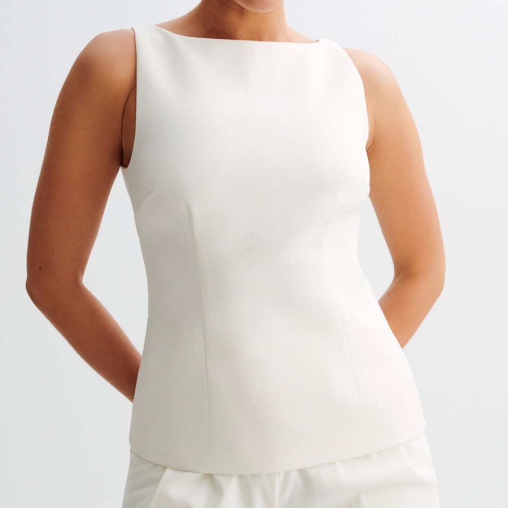 Meshki Angela Sleeveless Suiting Top